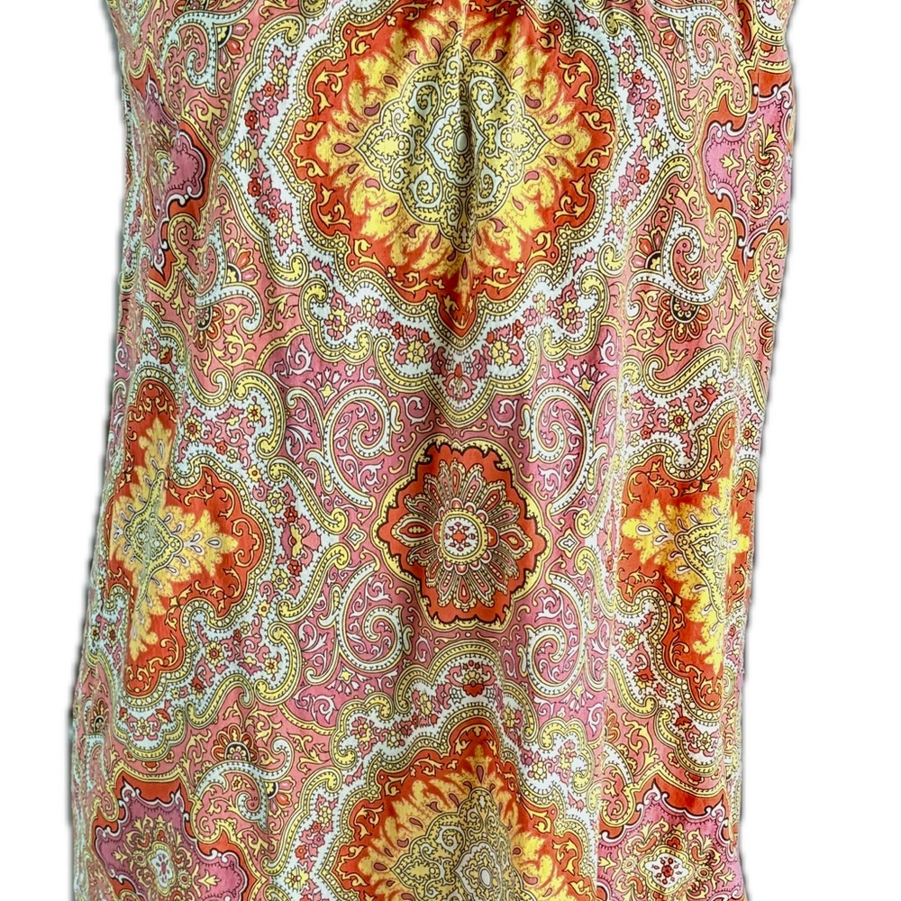 J. Crew Vibrant Paisley Cover-Up in Orange and Pink